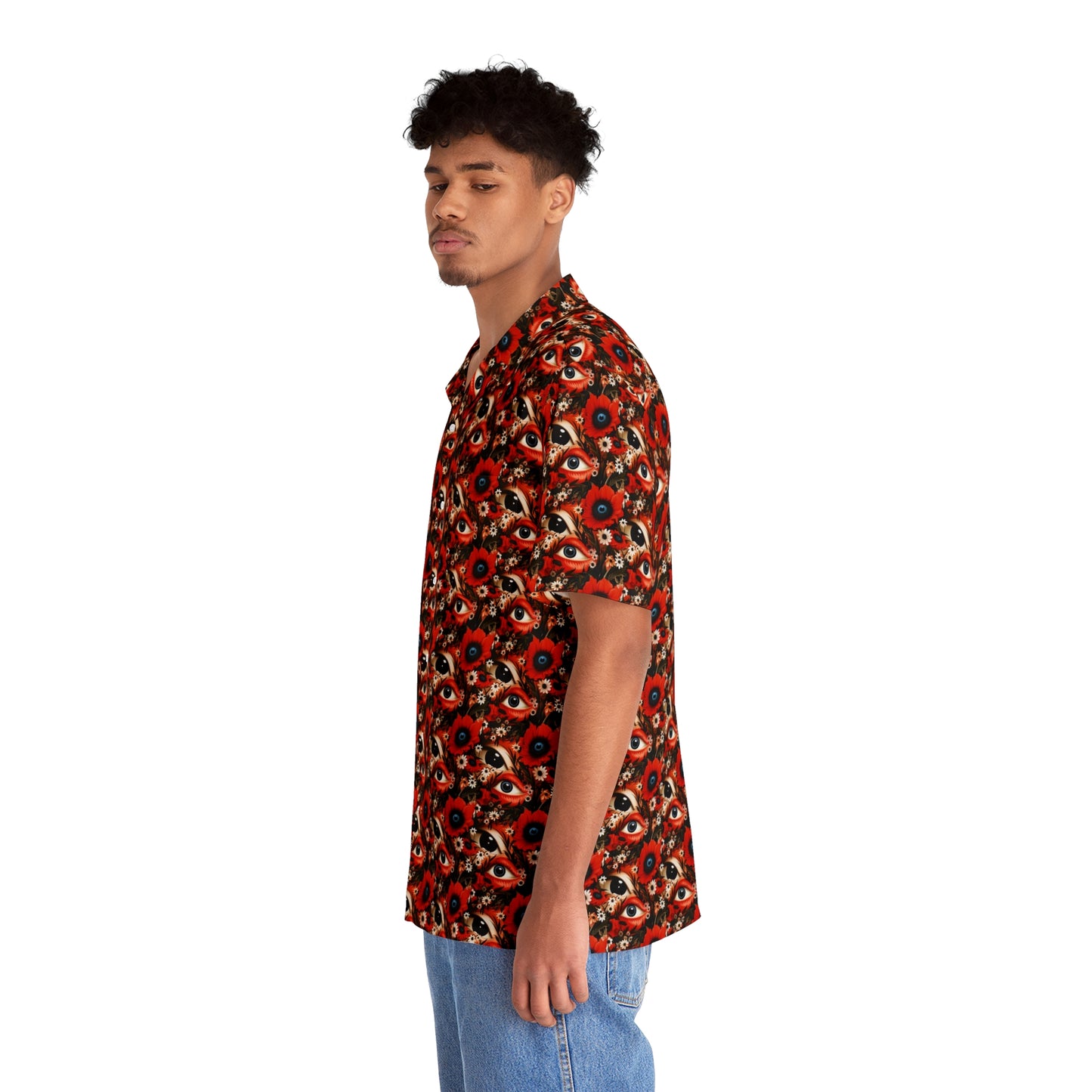 Flower Eyes Men's Hawaiian Shirt