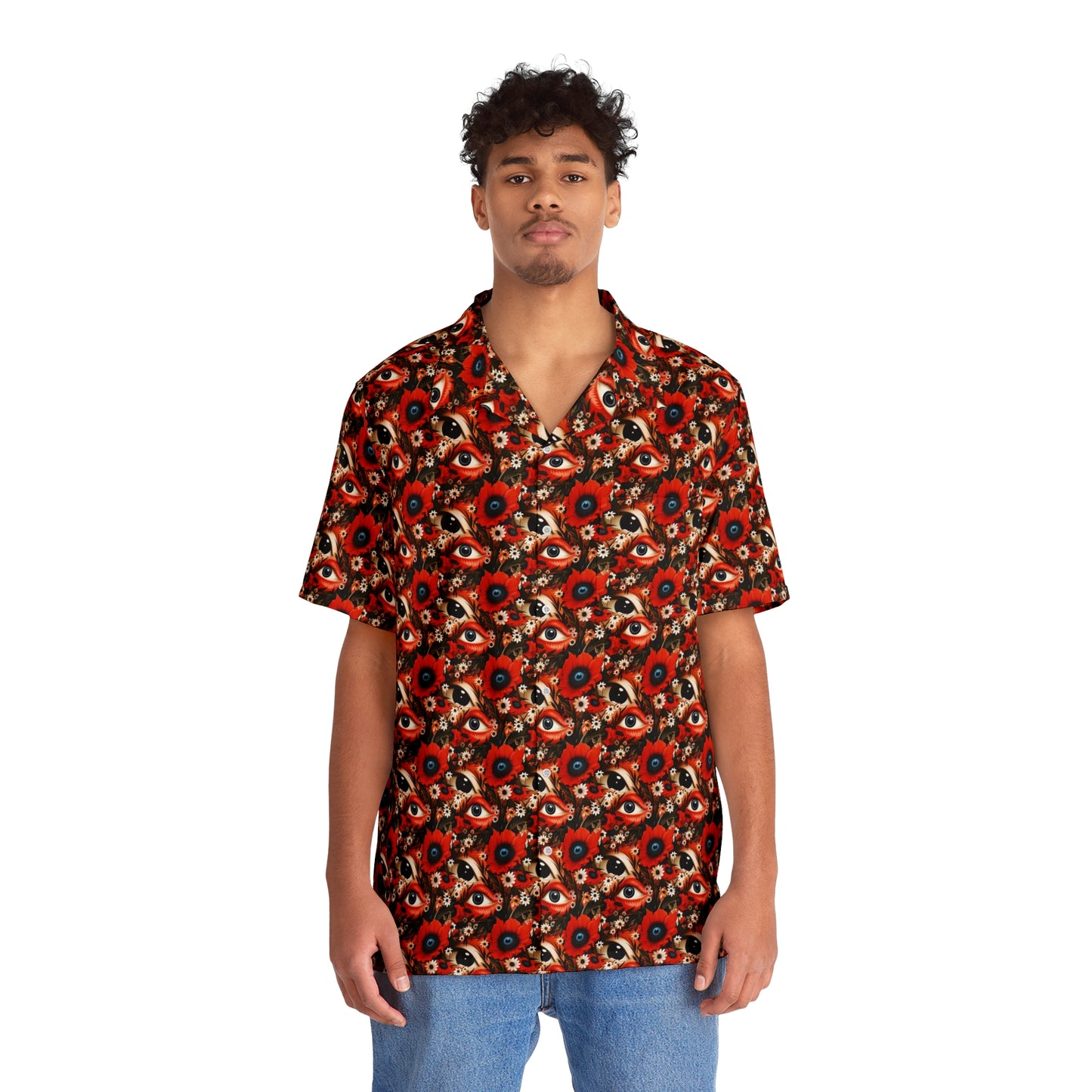 Flower Eyes Men's Hawaiian Shirt