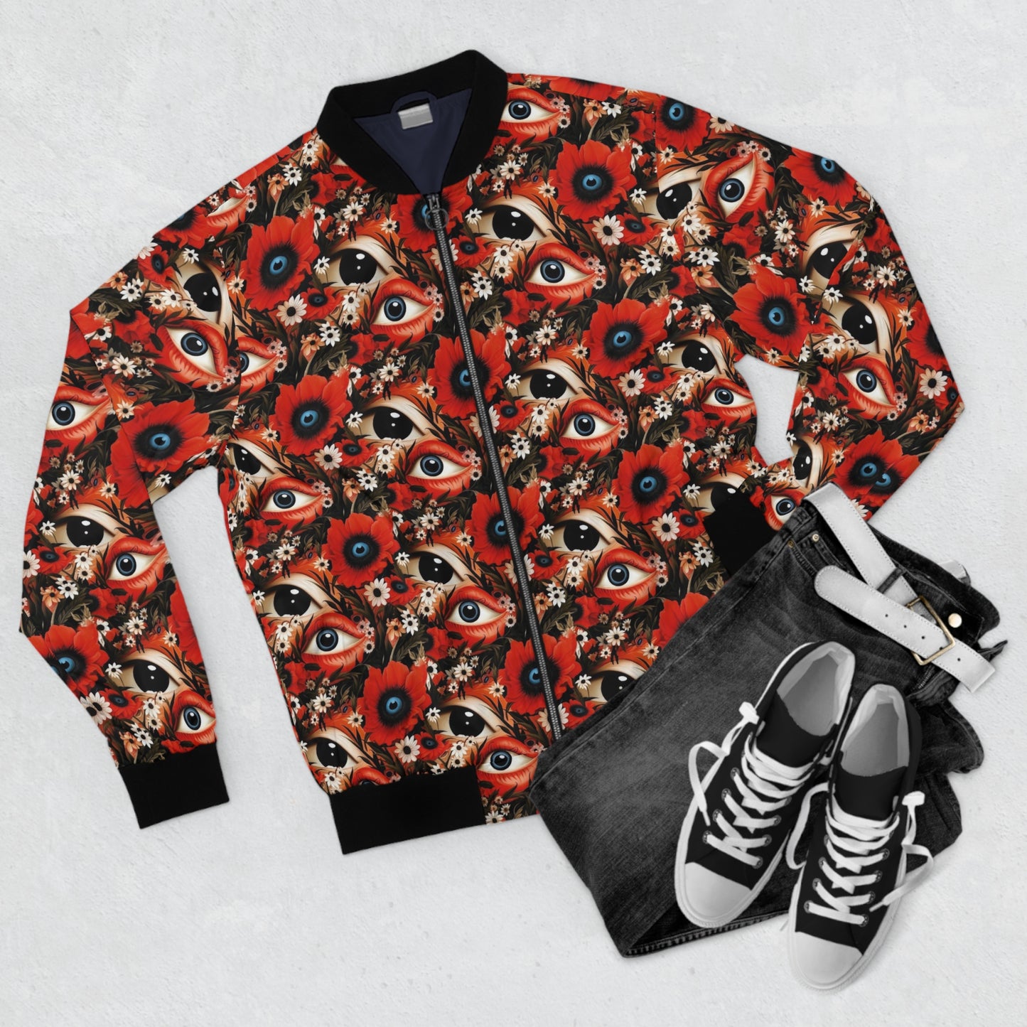 Flower Eyes Men's Bomber Jacket