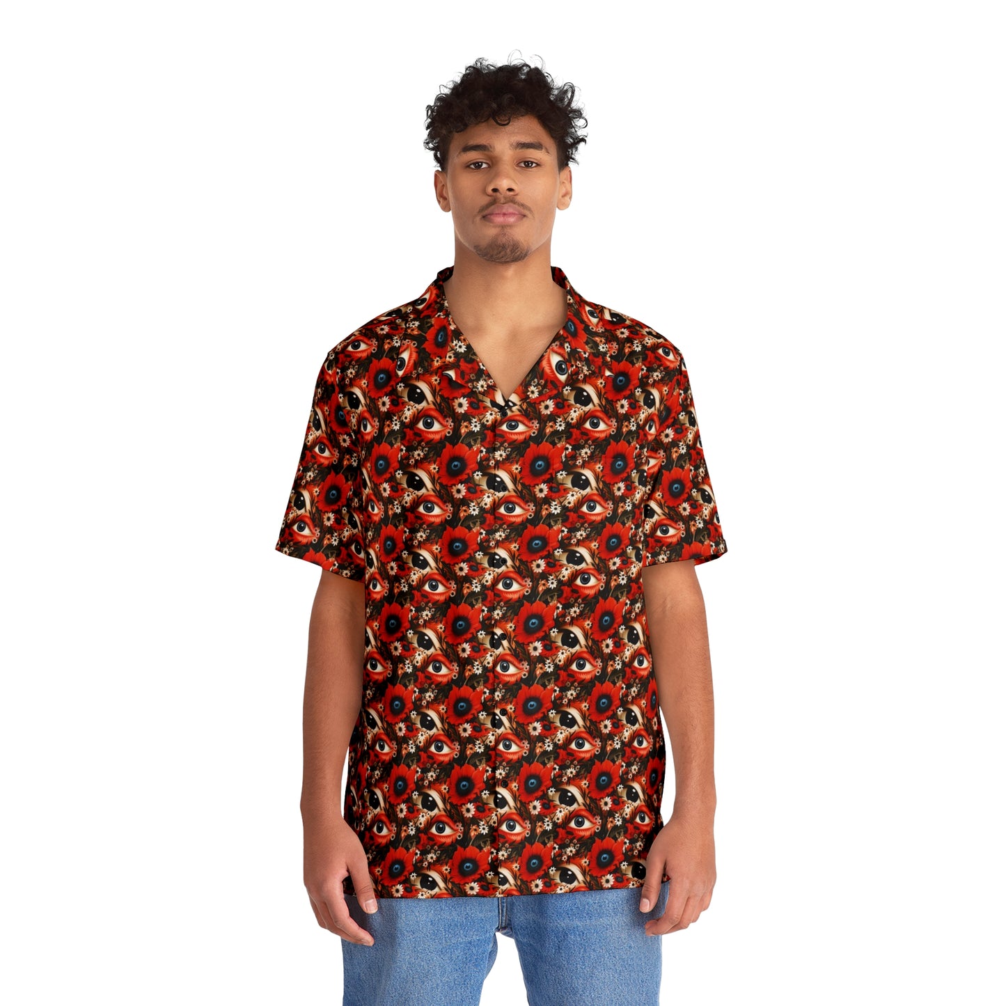 Flower Eyes Men's Hawaiian Shirt