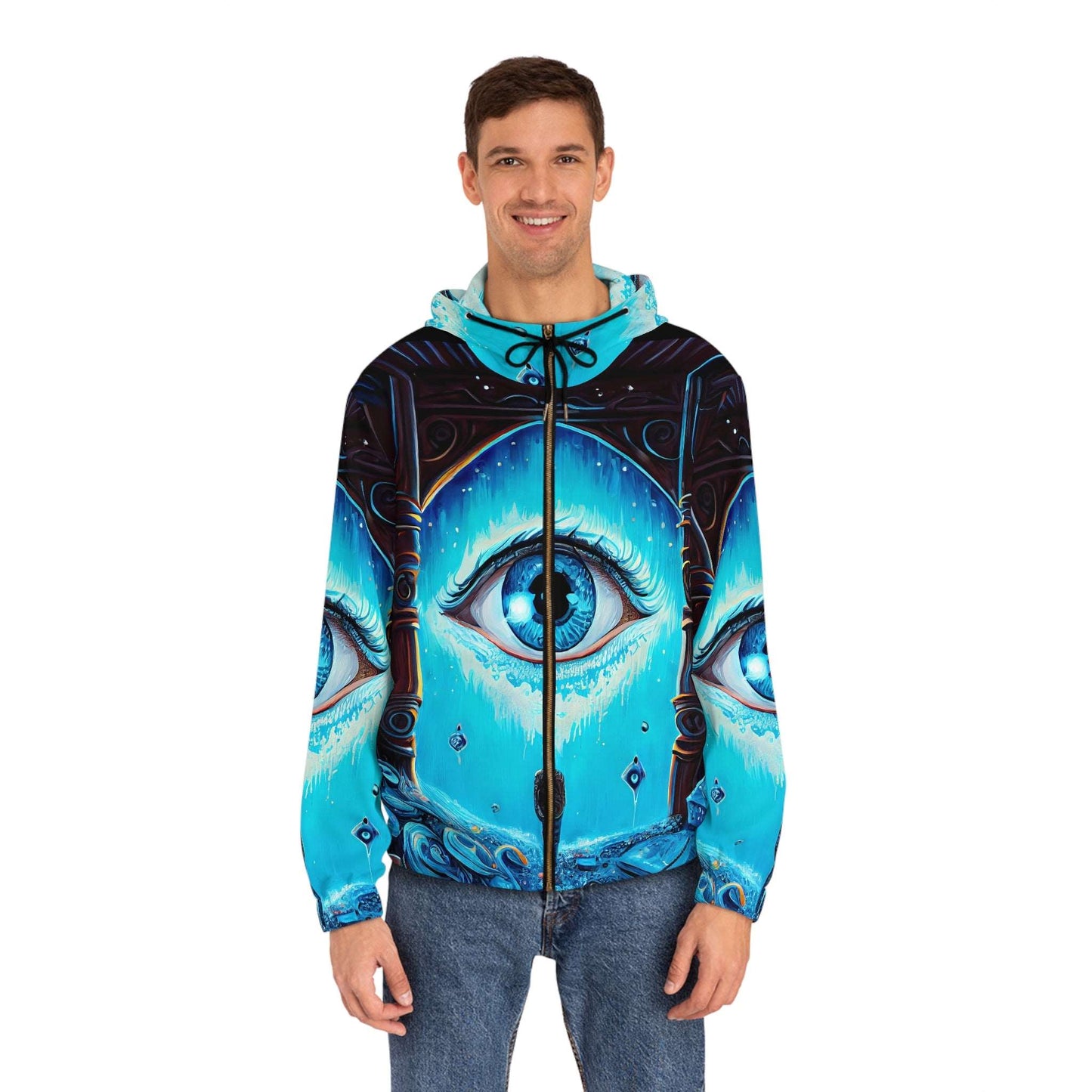 Eyes Have It #1 Men's Full-Zip Hoodie (AOP)