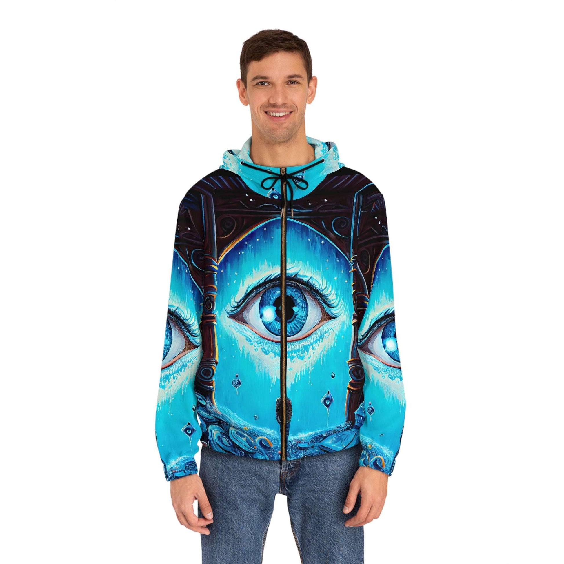 Eyes Have It #1 Men's Full-Zip Hoodie (AOP)